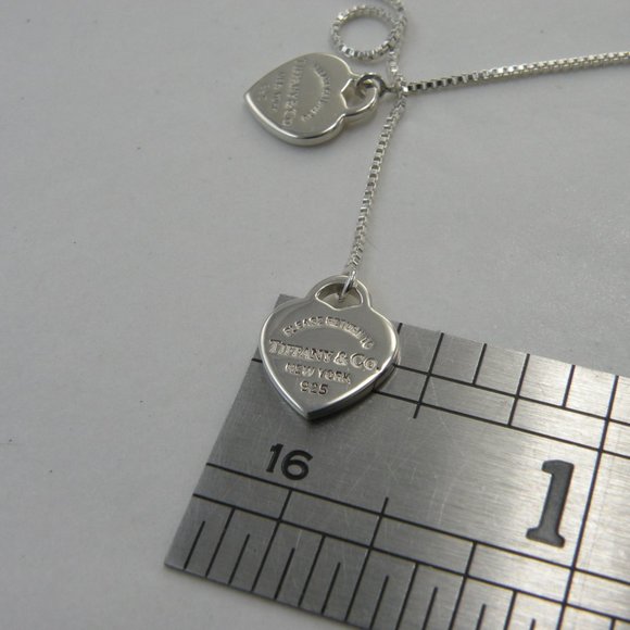 NEW Mini Heart Earrings Return to Tiffany & Co 925 Sterling Silver Threaders - Picture 12 of 16